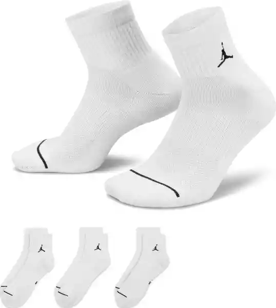 Nike Calcetines Everyday Cush Poly Para Hombre Blanco Talla L