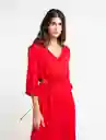 Vestido Yutina Mujer Rojo Granada Oscuro Talla S 473E312 Naf Naf