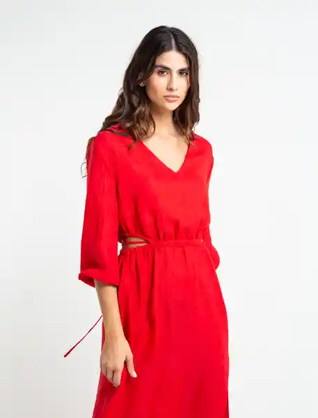 Vestido Yutina Mujer Rojo Granada Oscuro Talla S 473E312 Naf Naf