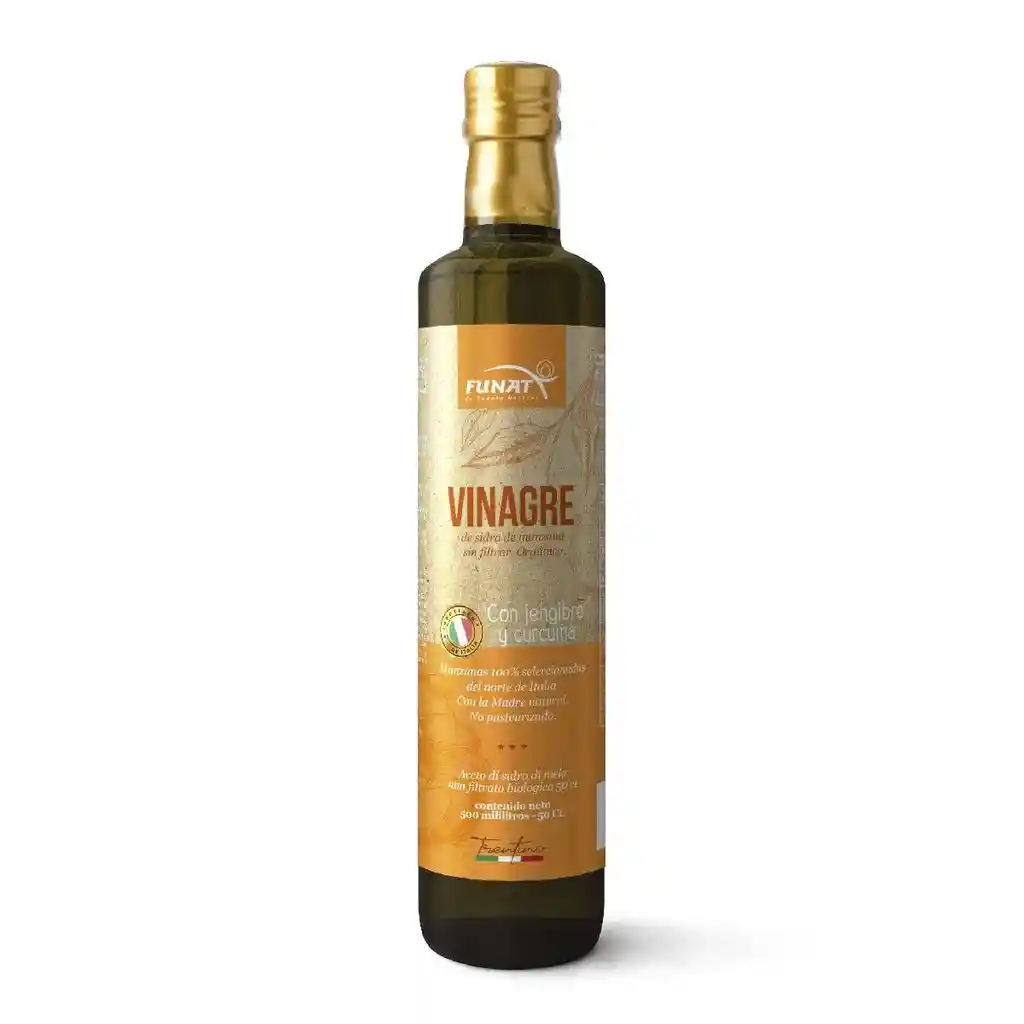 Funat Vinagre de Manzana Con Jengibre y Cúrcuma
