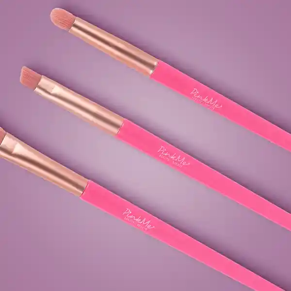 Set Brochas de Belleza Para Ojos Pink me Miniso