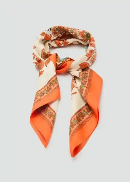 Pañuelo Tapiz Naranja Talla 99 Mujer Mango