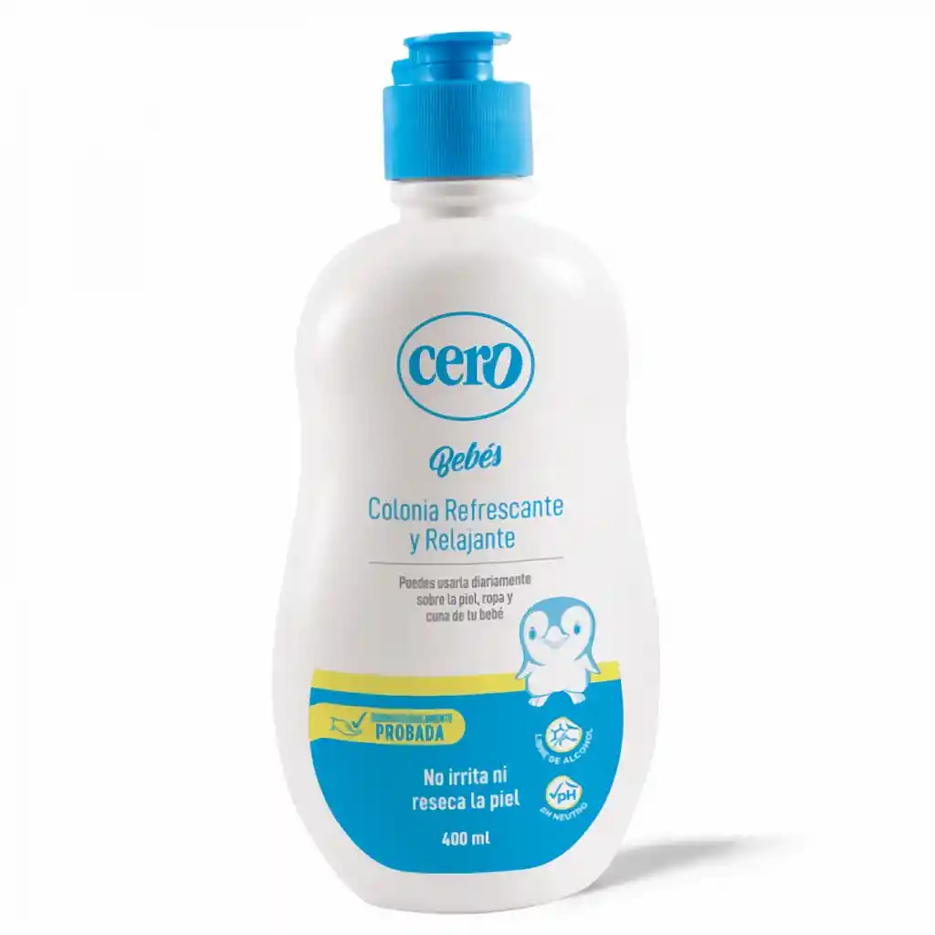 Cero Colonia para Bebés Refrescante y Relajante