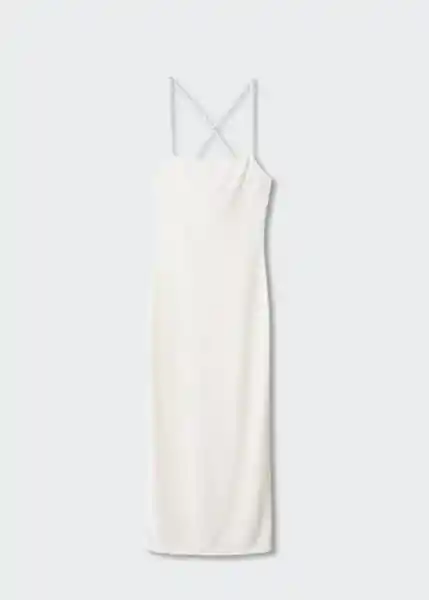 Vestido Rejina Blanco Talla L Mujer Mango