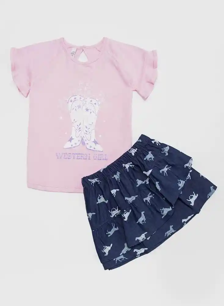 Conjunto Corto 2t - Rosado