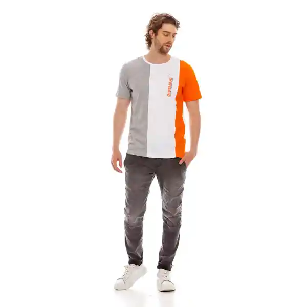 Marithé Francois Girbaud Camiseta Manga Corta Gris/Naranja XS