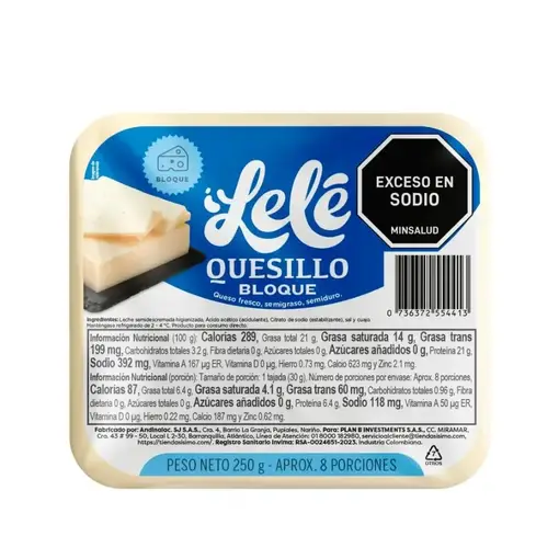 Quesillo Bloque - Lele 250 g