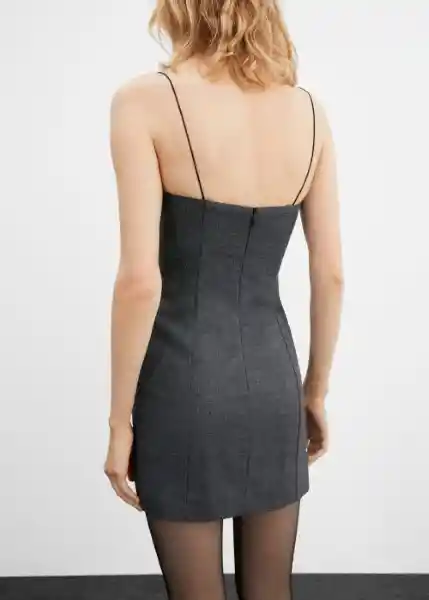 Vestido Geranio Gris Talla S Mujer Mango