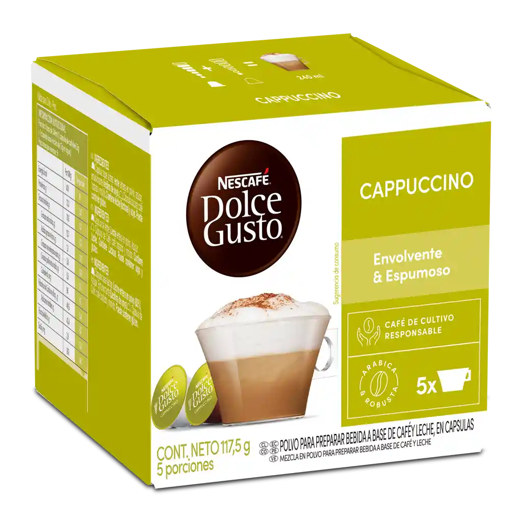 Cápsulas de café NESCAFÉ DOLCE GUSTO Cappuccino x 117,5g