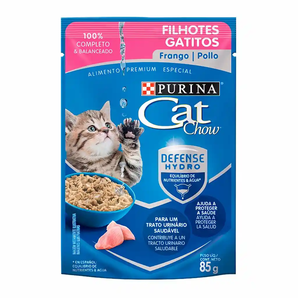 Cat Chow Alimento Húmedo para Gatitos con Pollo