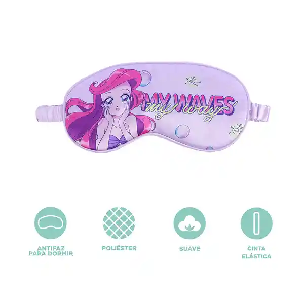 Antifaz Para Dormir Serie Disney Manga Princesas Ariel Miniso