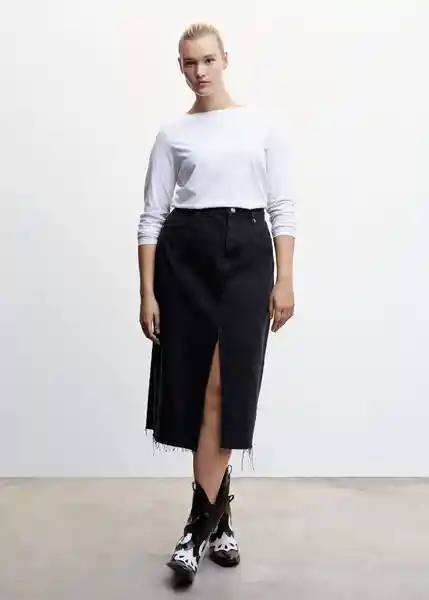 Camiseta Saco Blanco Talla XL Mujer Mango