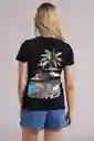 Camiseta Manga Corta Standard Fit Bird Of Paradise Mujer