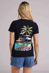 Camiseta Manga Corta Standard Fit Bird Of Paradise Mujer