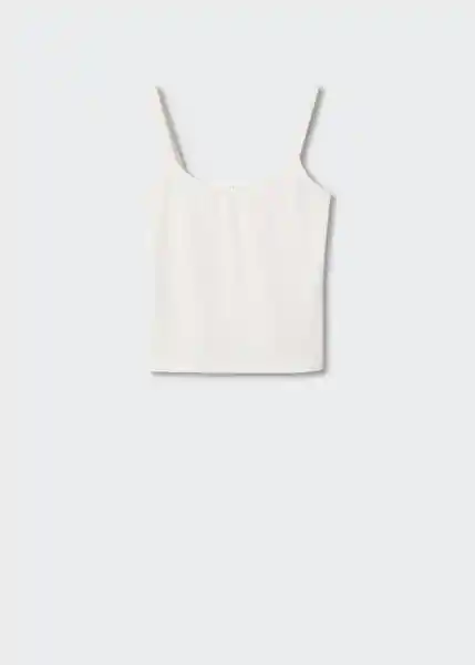 Top Tania Offwhite Talla M Mujer Mango