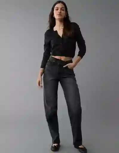 Jean Mujer Negro Talla: 8 REGULAR 5270022 American Eagle