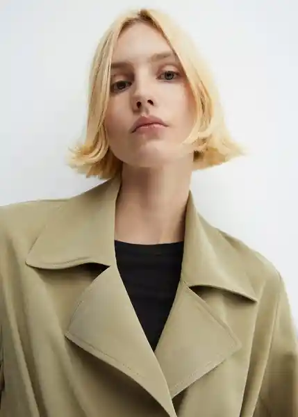 Gabardina Trench Taxi Khaki Talla XS Mujer Mango