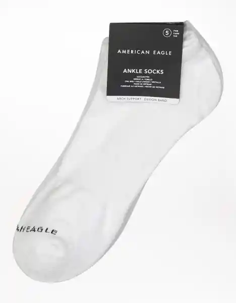 American Eagle Pack de Medias Tobilleras Blanco T One Size