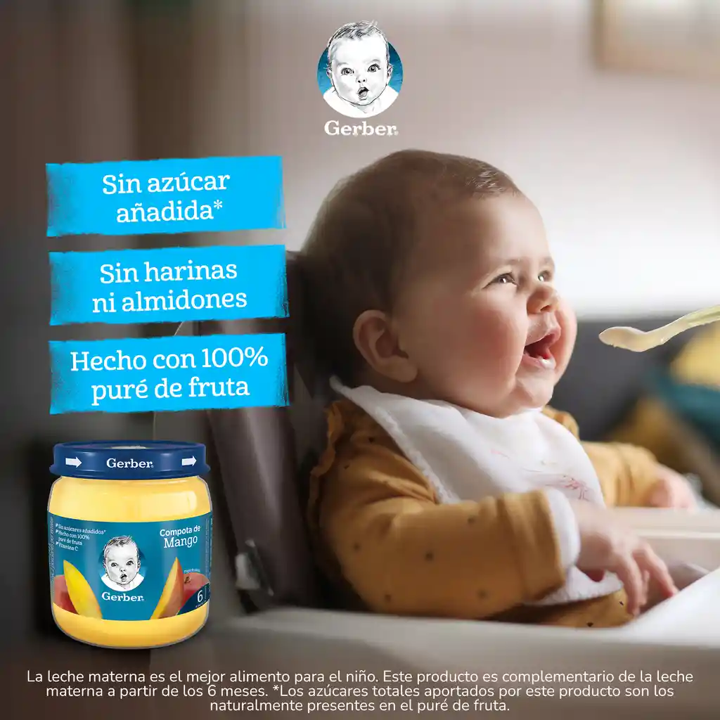Compota GERBER de mango x 113g