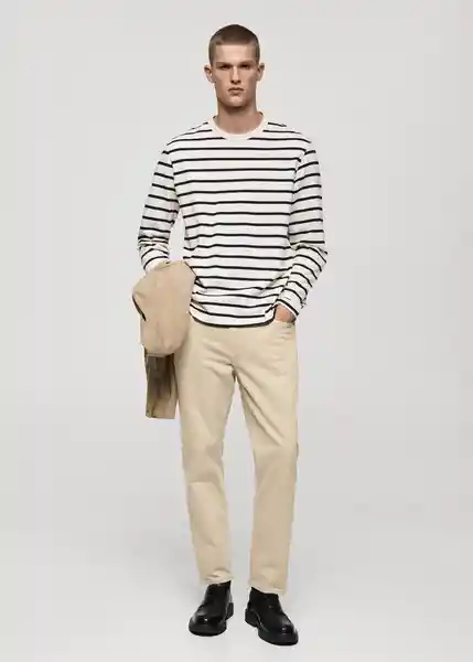 Jean Benc Beige Talla 38 Hombre Mango