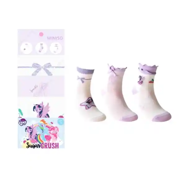 Medias Infantiles Serie my Little Pony Color Lila Miniso