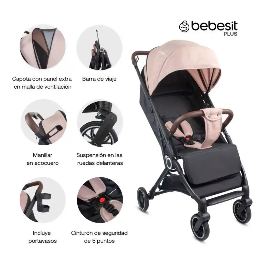Coche Compacto Micro Rosado Bebesit Jcx5p