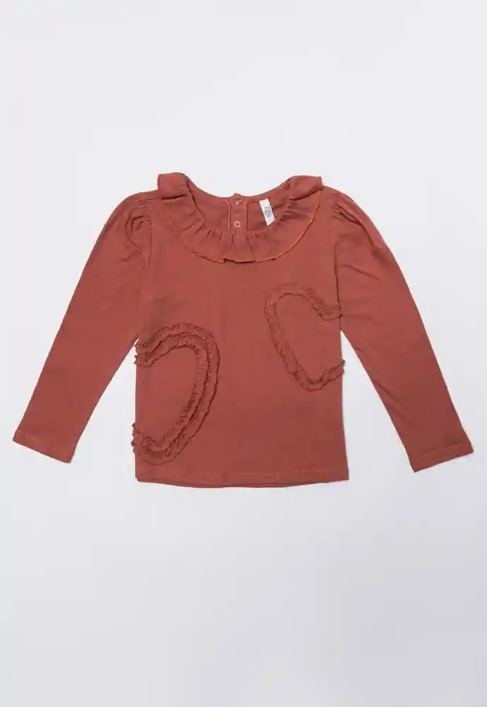 Camiseta Manga Larga 2t-rosado