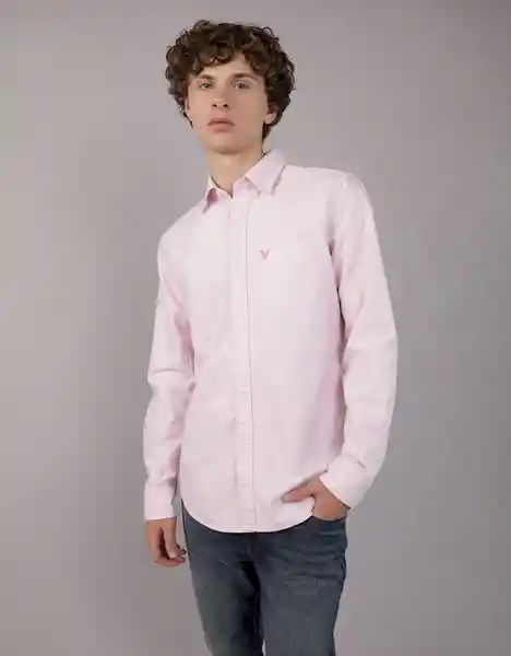 Camisa Hombre Rosa Talla: LARGE 2830615 American Eagle