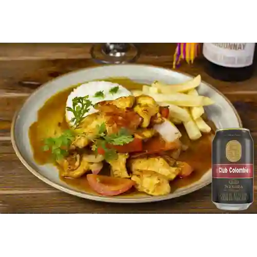 Combo Pollo Saltado + Club Colombia Negra 330ml