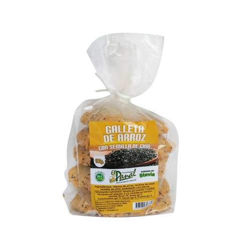 El Panal Galleta de Arroz con Semilla de Chía con Stevia 190 g
