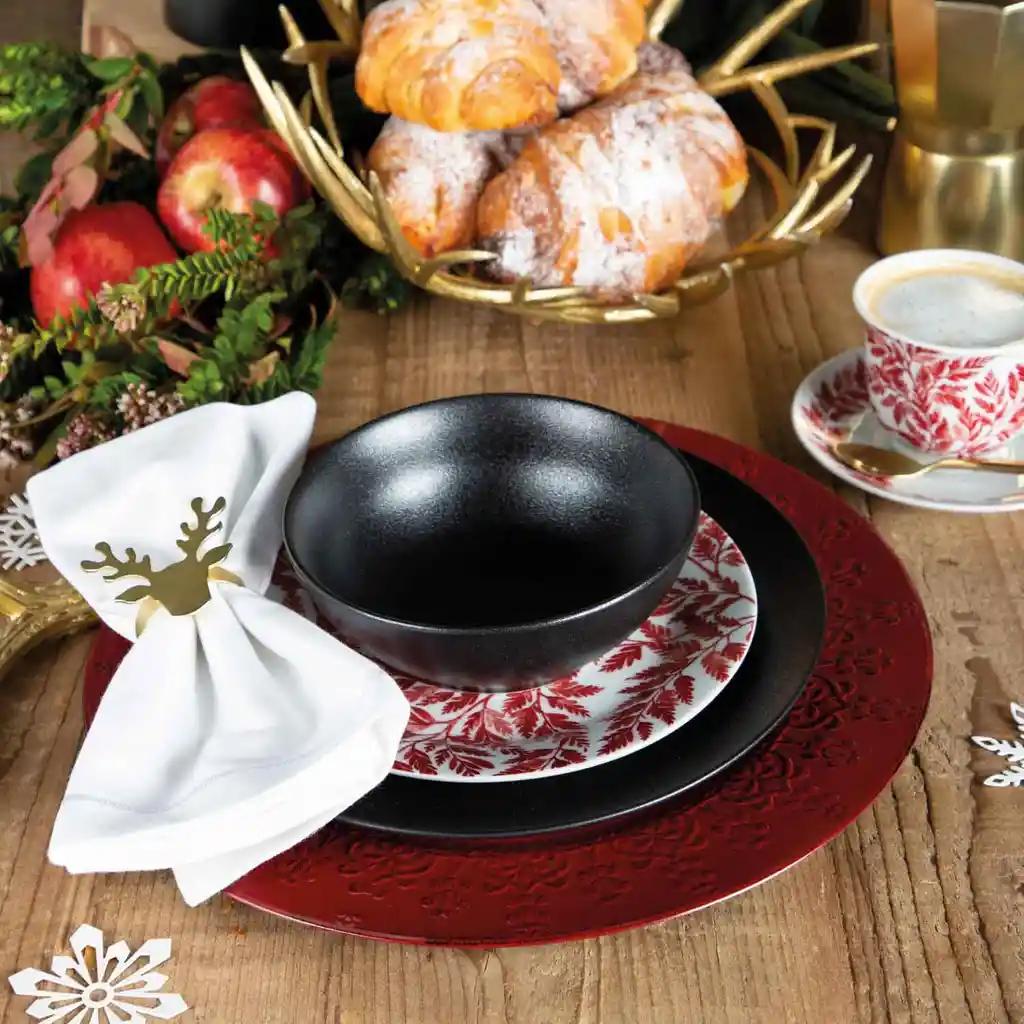 Ambiente Gourmet Set Tazón Negro Mate Capacidad 600 mL