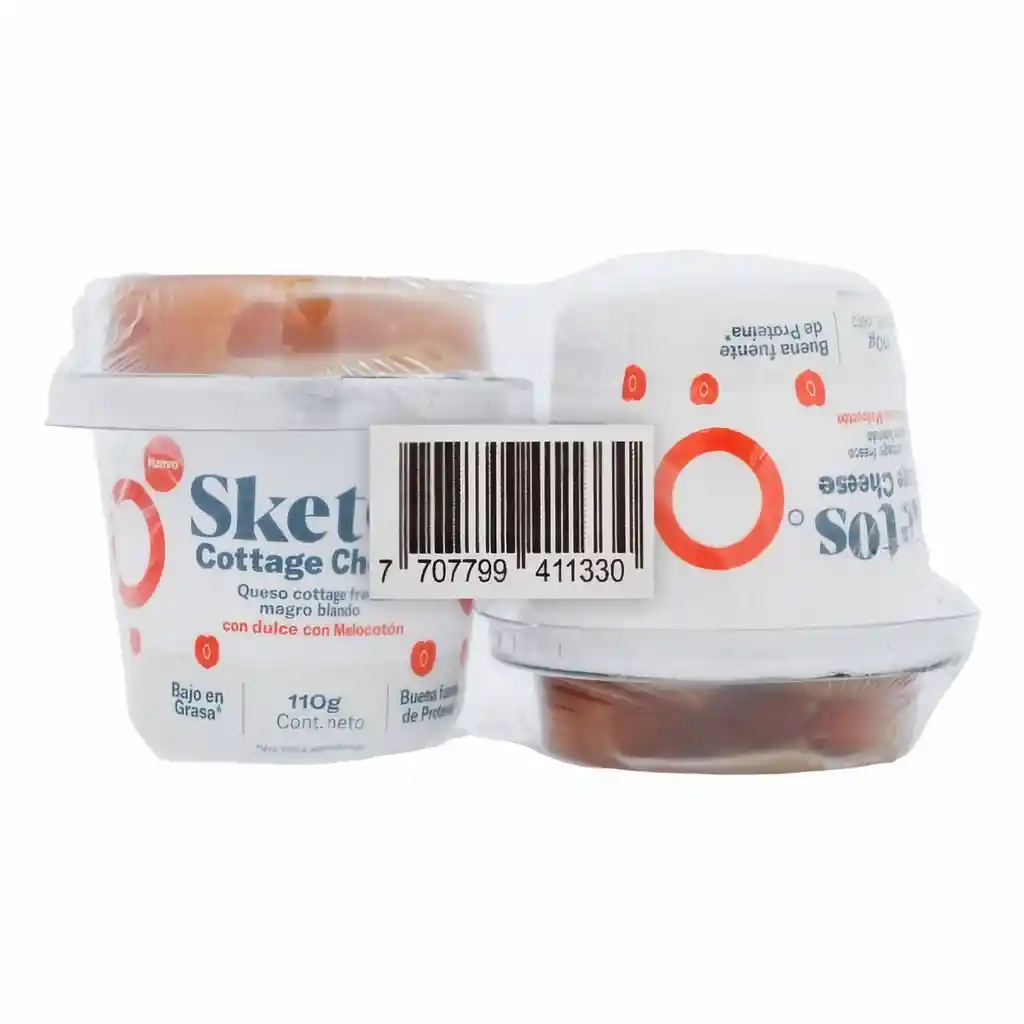Sketos Queso Cottage Melocoton Duopac