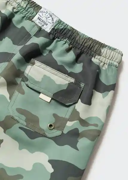 Short Bañador Military Khaki Talla 09 Niños Mango