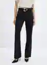 Jean Sparkle Negro Talla 36 Mujer Mango