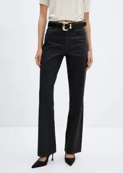 Jean Sparkle Negro Talla 36 Mujer Mango