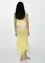 Vestido Flora Amarillo Pastel Talla Xs Mujer Mango