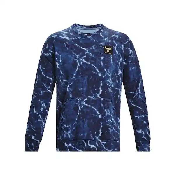 Under Armour Buzo Sudadera Rival Fleece Crew Hombre Azul T-M