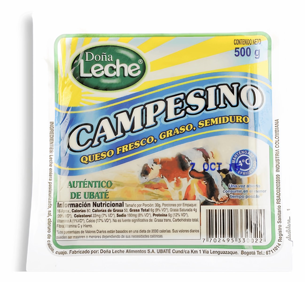 Dona Leche Queso Campesino 500 g