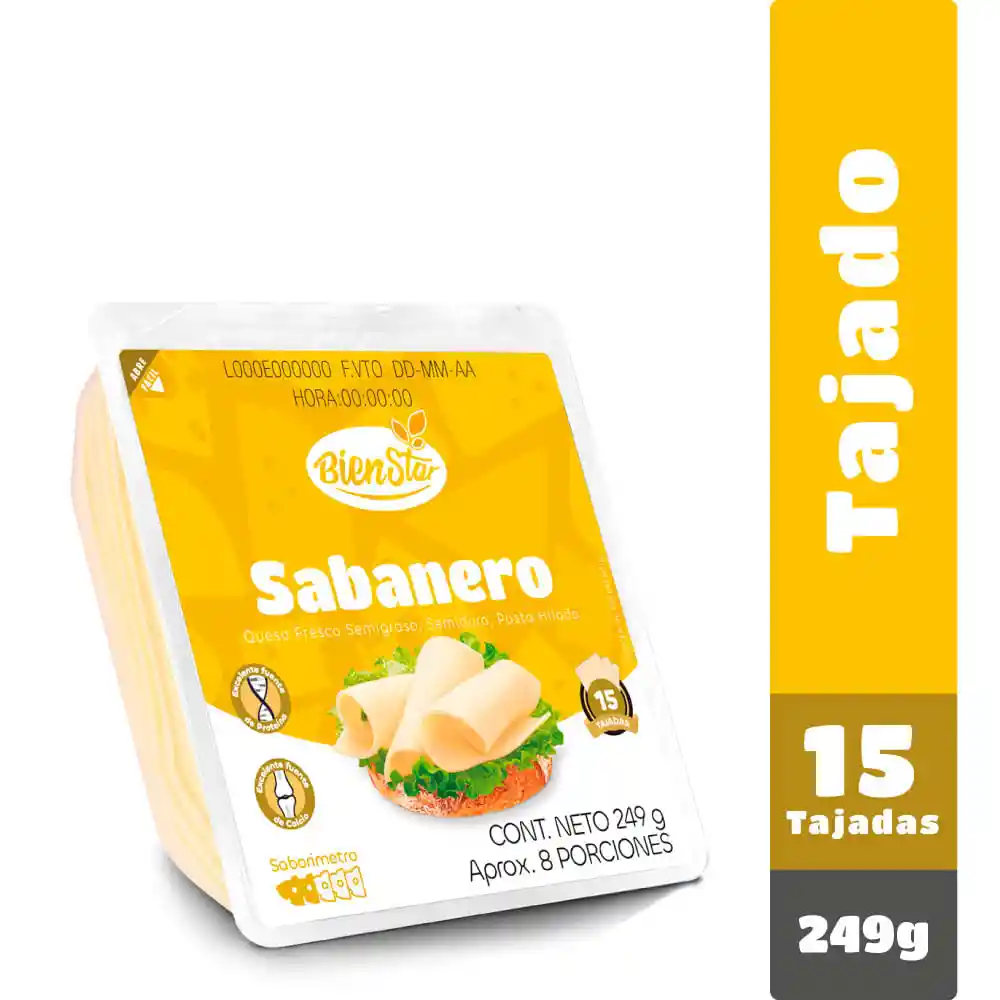 Queso Sabanero Bien Star*15taj*249gr