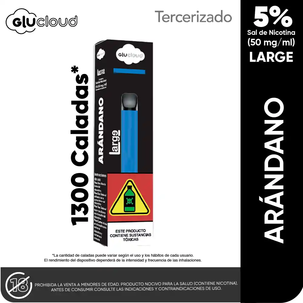 Vapeador Glucloud Arándano Large
