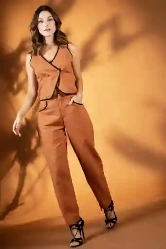 Chaleco Harper Color Cafe Caramelo Talla L Ragged