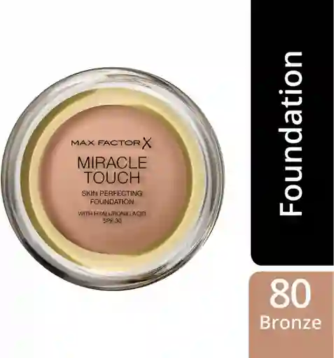 Max Factor Base de Maquillaje Miracle Touch SPF 30 Tono 80 Bronze