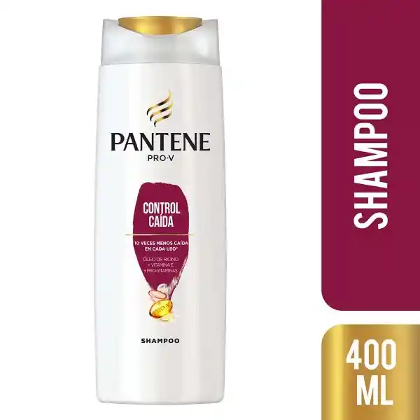 PANTENE Shampoo para cualquier tipo de cabello Pantene Control Caída con Pro-vitaminas y Vitamina E 400 ml