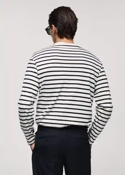 Camiseta Marinier Navy Talla L Hombre Mango