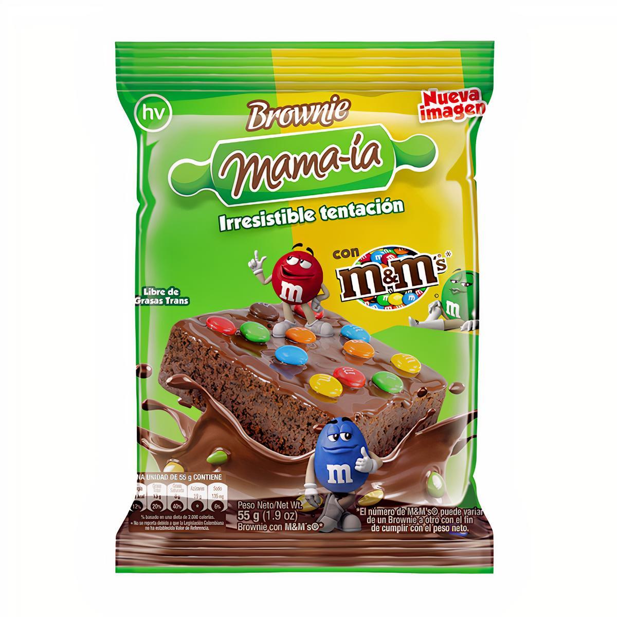 Mama-Ía Brownie con Chocolates M&M's 55 g