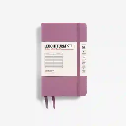 Leuchtturm1917 Cuaderno Pequeño Rayas Rosa Hc