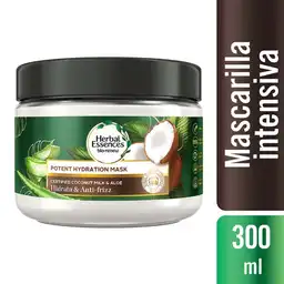 Mascarilla Intensiva Herbal Essences Bio:Renew Tratamiento Capilar Leche de Coco y Aloe 300 ml