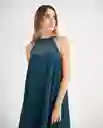 Vestido Verde Fuerte Oscuro Talla M 699F003 Esprit