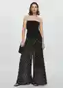 Pantalón Adela Negro Talla XS Mujer Mango