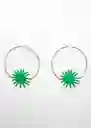 Pendientes Anémona Oro Mujer Mango